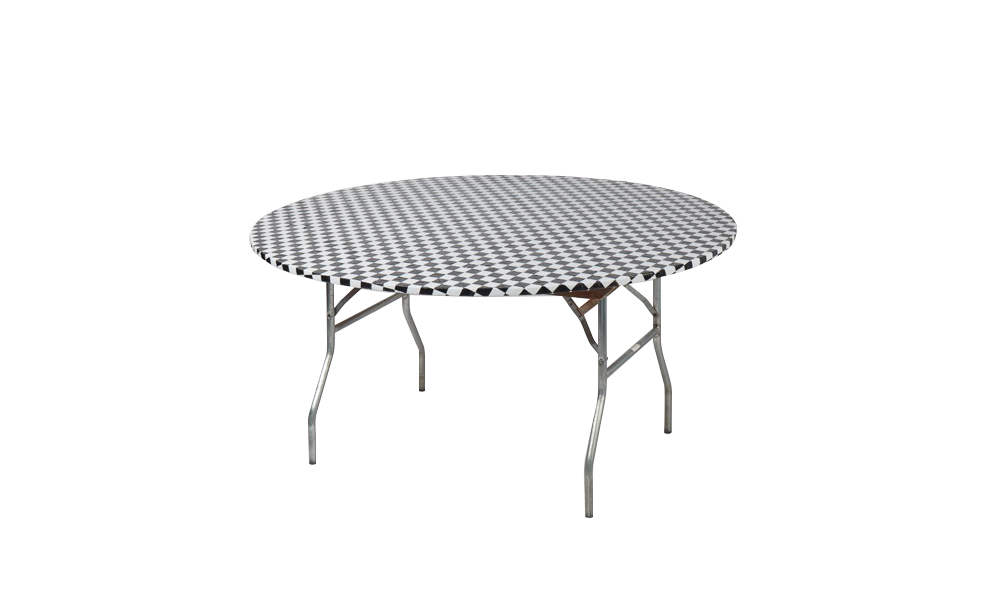 72" Round Fitted Plastic Table Covers