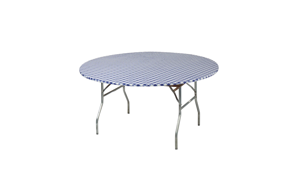 72" Round Fitted Plastic Table Covers