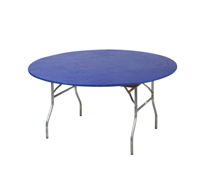 72" Round Fitted Plastic Table Covers
