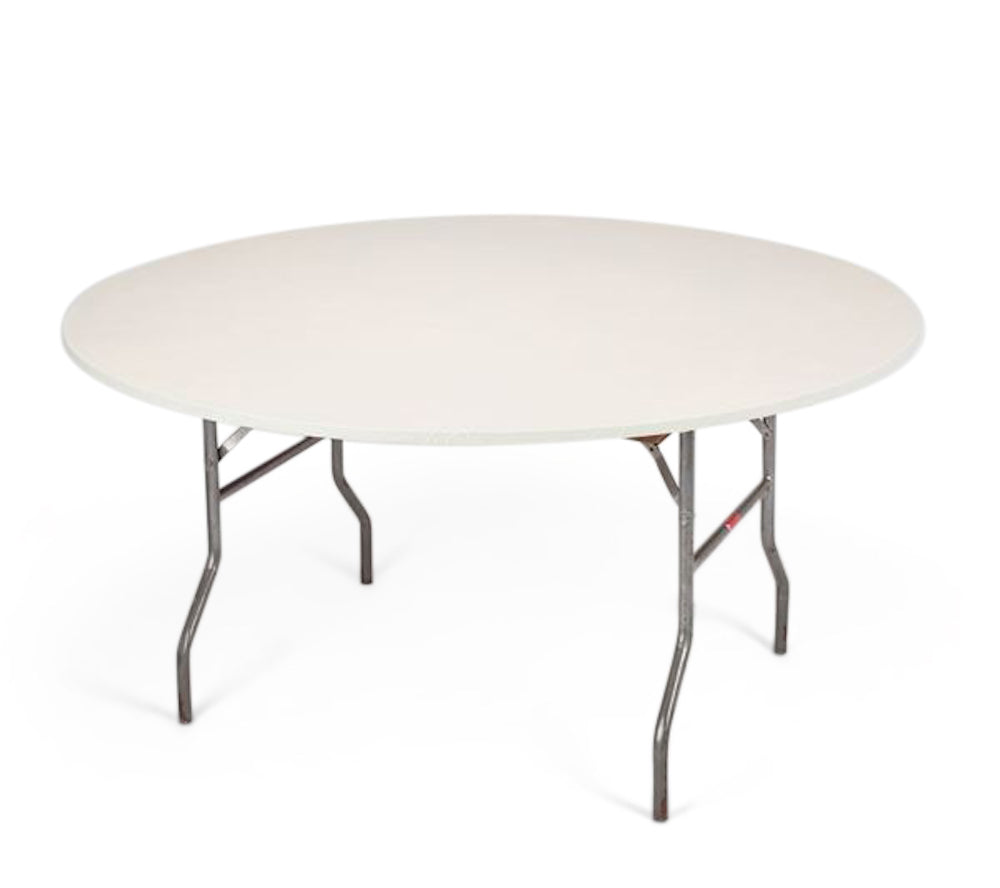 72" Round Fitted Plastic Table Covers