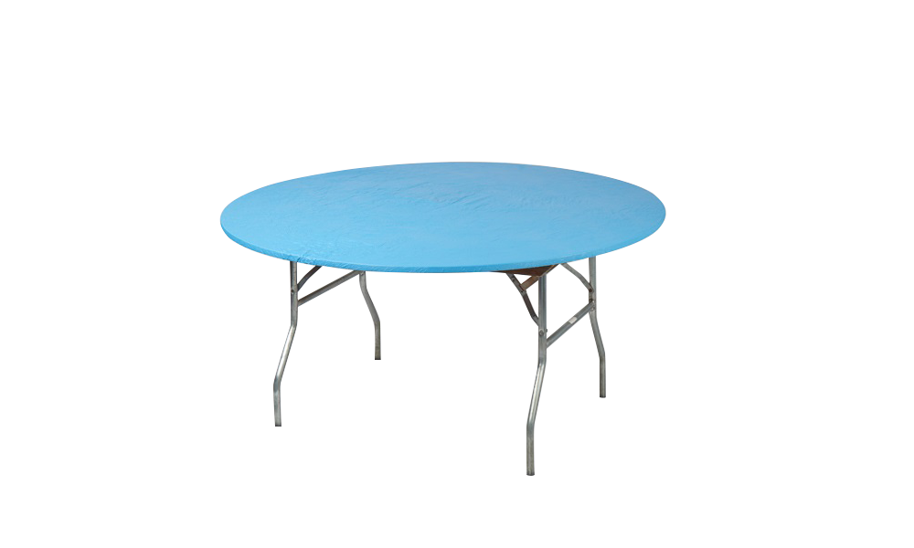 72" Round Fitted Plastic Table Covers