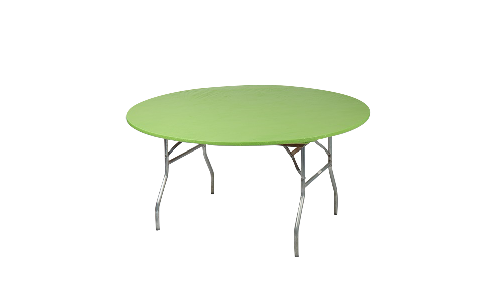 72" Round Fitted Plastic Table Covers