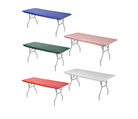 Narrow Banquet Fitted Plastic Table Covers