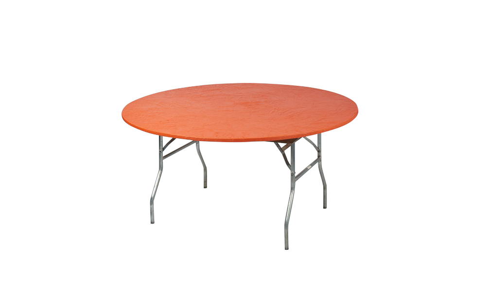 72" Round Fitted Plastic Table Covers