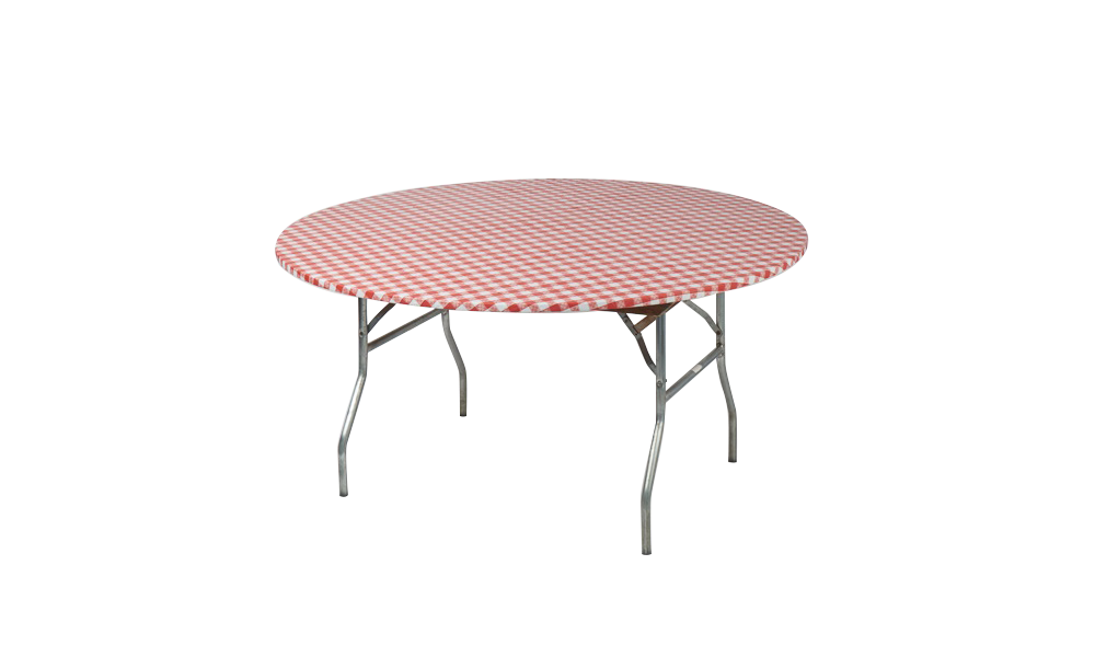 72" Round Fitted Plastic Table Covers