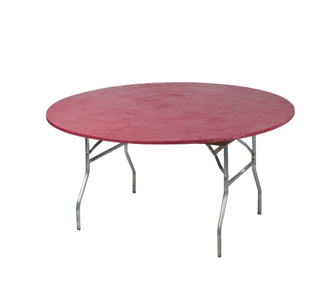 72" Round Fitted Plastic Table Covers