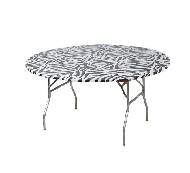 72" Round Fitted Plastic Table Covers